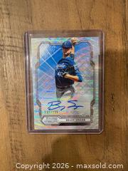 MaxSold Auction: 2019 Bowman Sterling Brady Singer Prospect Wave Refractor #38/125 - Oshawa (Ontario, Canada) SELLER MANAGED Reseller Online Auction - Margaret Street