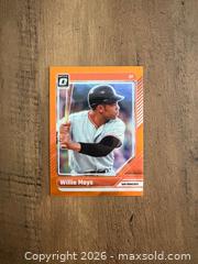 MaxSold Auction: 2024 Panini Donruss Optic Willie Mays Orange Refractor #147/199 - Oshawa (Ontario, Canada) SELLER MANAGED Reseller Online Auction - Margaret Street