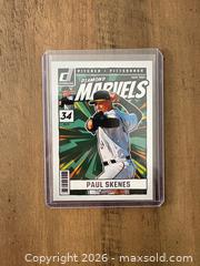MaxSold Auction: 2024 Panini Donruss Paul Skenes Diamond Marvels Insert Rookie Card - Oshawa (Ontario, Canada) SELLER MANAGED Reseller Online Auction - Margaret Street