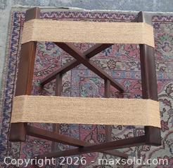 MaxSold Auction: Antique Stained Mahogany Butler's Tray Table with Removable Tray - Toronto (Ontario, Canada) PARTNER MANAGED Reseller Online Auction - Queen Street West.