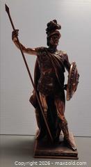 MaxSold Auction: Classical Warrior Figurine with Spear and Shield, Bronze Finish - Toronto (Ontario, Canada) PARTNER MANAGED Reseller Online Auction - Queen Street West.