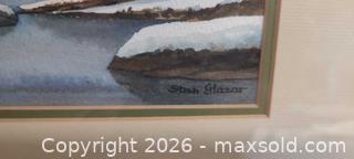 MaxSold Auction: Framed Watercolor Winter Landscape by Stan Glazar - Toronto (Ontario, Canada) PARTNER MANAGED Reseller Online Auction - Queen Street West.