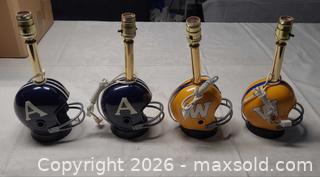 MaxSold Auction: Lot of 4 vintage CFL Football Helmet Table Lamps - Toronto (Ontario, Canada) PARTNER MANAGED Reseller Online Auction - Queen Street West.