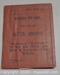 MaxSold Auction: Soldier's Pay Book (Army Book 64) — World War I - Toronto (Ontario, Canada) PARTNER MANAGED Reseller Online Auction - Queen Street West.