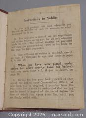 MaxSold Auction: Soldier's Pay Book (Army Book 64) — World War I - Toronto (Ontario, Canada) PARTNER MANAGED Reseller Online Auction - Queen Street West.