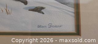MaxSold Auction: Stan Glazar Framed Signed Watercolor Winter Landscape - Toronto (Ontario, Canada) PARTNER MANAGED Reseller Online Auction - Queen Street West.