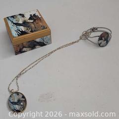 MaxSold Auction: Dendritic Agate Pendant necklace and bracelet  - Walworth (New York, USA) SELLER MANAGED Downsizing Online Auction - High Street