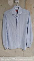 MaxSold Auction: Isaia Cotton Linen Pinstripe Button Up Shirt FITS Medium  - Markham (Ontario, Canada) SELLER MANAGED Downsizing Online Auction - Major Mackenzie Drive East