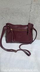 MaxSold Auction: Roots Canada Small Leather Crossbody Bag  - Markham (Ontario, Canada) SELLER MANAGED Downsizing Online Auction - Major Mackenzie Drive East