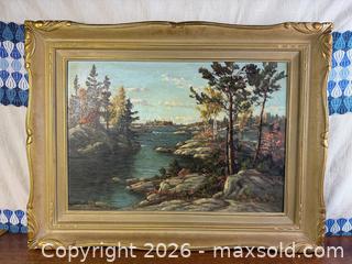 MaxSold Auction: Antique Oil on Board Painting - Signed - Hamilton (Ontario, Canada) SELLER MANAGED Estate Sale Online Auction - Gertrude Street