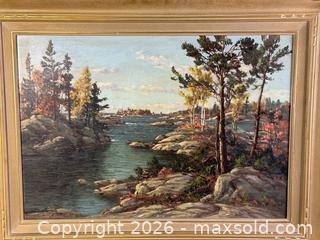 MaxSold Auction: Antique Oil on Board Painting - Signed - Hamilton (Ontario, Canada) SELLER MANAGED Estate Sale Online Auction - Gertrude Street