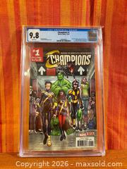 MaxSold Auction: Champions #1 Marvel Comic CGC Graded Slabbed 9.8 - Hamilton (Ontario, Canada) SELLER MANAGED Estate Sale Online Auction - Gertrude Street