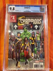 MaxSold Auction: Champions #1 Marvel Comic CGC Graded Slabbed 9.8 - Hamilton (Ontario, Canada) SELLER MANAGED Estate Sale Online Auction - Gertrude Street