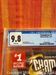 MaxSold Auction: Champions #1 Marvel Comic CGC Graded Slabbed 9.8 - Hamilton (Ontario, Canada) SELLER MANAGED Estate Sale Online Auction - Gertrude Street