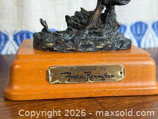 MaxSold Auction: Miniature Frederic Remington 'Rattlesnake' Resin Sculpture - Hamilton (Ontario, Canada) SELLER MANAGED Estate Sale Online Auction - Gertrude Street
