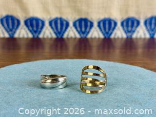 MaxSold Auction: Modernist Sterling Silver Rings (x2) - Hamilton (Ontario, Canada) SELLER MANAGED Estate Sale Online Auction - Gertrude Street