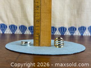 MaxSold Auction: Modernist Sterling Silver Rings (x2) - Hamilton (Ontario, Canada) SELLER MANAGED Estate Sale Online Auction - Gertrude Street