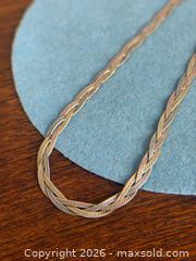 MaxSold Auction: Sterling Silver 'Tri-Tone' Weave Necklace - Hamilton (Ontario, Canada) SELLER MANAGED Estate Sale Online Auction - Gertrude Street