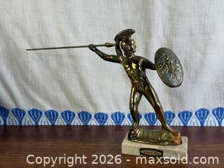 MaxSold Auction: Vintage Hellenic Art Leonidas King Of Sparta Brass Statue - Hamilton (Ontario, Canada) SELLER MANAGED Estate Sale Online Auction - Gertrude Street