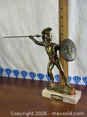 MaxSold Auction: Vintage Hellenic Art Leonidas King Of Sparta Brass Statue - Hamilton (Ontario, Canada) SELLER MANAGED Estate Sale Online Auction - Gertrude Street