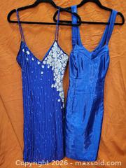 MaxSold Auction: Vintage Royal Blue Sequin Beaded Cocktail Dress (Satin) - Hamilton (Ontario, Canada) SELLER MANAGED Reseller Online Auction - East Avenue North