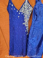MaxSold Auction: Vintage Royal Blue Sequin Beaded Cocktail Dress (Satin) - Hamilton (Ontario, Canada) SELLER MANAGED Reseller Online Auction - East Avenue North