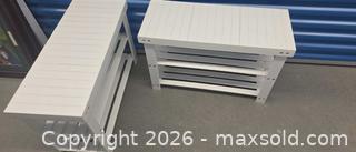 MaxSold Auction: 2 White shoe benchs - Toronto (Ontario, Canada) SELLER MANAGED Estate Sale Online Auction -  Saunders Road