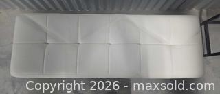MaxSold Auction: Padded white narrow bench - Toronto (Ontario, Canada) SELLER MANAGED Estate Sale Online Auction -  Saunders Road