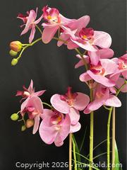 MaxSold Auction: 22" Artificial Pink Orchid with Ceramic Planter – Decorative Floral Accent - Campbell (California, USA) SELLER MANAGED Downsizing Online Auction - Dell Avenue 
