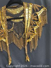 MaxSold Auction: Sequin Beaded Lace Collar Shoulder Shrug Shawl Applique Golden Western Rodeo - Campbell (California, USA) SELLER MANAGED Downsizing Online Auction - Dell Avenue 