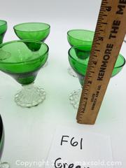 MaxSold Auction: Green Cocktail or Dessert Glasses - Bremerton (Washington, USA) SELLER MANAGED Estate Sale Online Auction - Burwell Street
