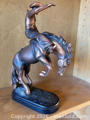 MaxSold Auction: Bronze-Tone Resin Western Cowboy Horse Figurine, Small - Surprise (Arizona, USA) PARTNER MANAGED Estate Sale Online Auction - W Tuscany Way