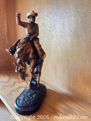 MaxSold Auction: Bronze-Tone Resin Western Cowboy Horse Figurine, Small - Surprise (Arizona, USA) PARTNER MANAGED Estate Sale Online Auction - W Tuscany Way