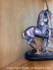 MaxSold Auction: Bronze Look Indigenous American Equestrian Figurine on Oval Base - Surprise (Arizona, USA) PARTNER MANAGED Estate Sale Online Auction - W Tuscany Way