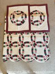 MaxSold Auction: Double Wedding Ring Quilt Bedspread with Pair of Shams - Surprise (Arizona, USA) PARTNER MANAGED Estate Sale Online Auction - W Tuscany Way