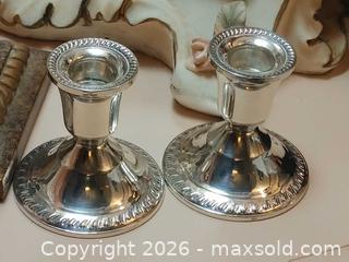 MaxSold Auction: Sterling Silver Candle Holders  - Nanaimo (British Columbia, Canada) SELLER MANAGED Downsizing Online Auction - Fillinger Crescent