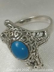 MaxSold Auction: Sterling Silver Turtle Ring With Turquoise Stone - Nanaimo (British Columbia, Canada) SELLER MANAGED Downsizing Online Auction - Fillinger Crescent