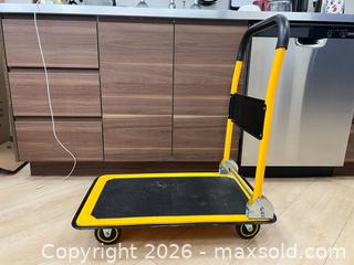 MaxSold Auction: Yellow Platform Trolley / Utility Cart - Toronto (Ontario, Canada) SELLER MANAGED Commercial Liquidation Online Auction - Bay Street