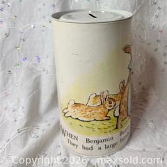 MaxSold Auction: 1988 Benjamin Bunny Coin Bank with Pennies - St. Catharines (Ontario, Canada) SELLER MANAGED Reseller Online Auction - Winfield Court