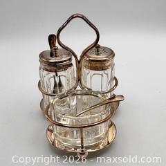 MaxSold Auction: Vintage Barker Brothers EPNS English Breakfast Cruet Set – Cut Glass – Made in England - St. Catharines (Ontario, Canada) SELLER MANAGED Reseller Online Auction - Winfield Court