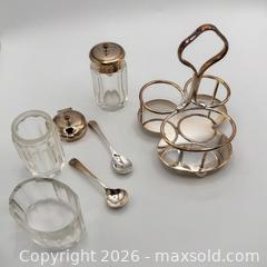 MaxSold Auction: Vintage Barker Brothers EPNS English Breakfast Cruet Set – Cut Glass – Made in England - St. Catharines (Ontario, Canada) SELLER MANAGED Reseller Online Auction - Winfield Court