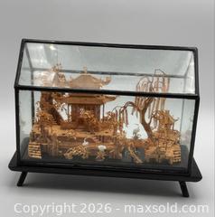 MaxSold Auction: Vintage Intricately Carved Cork Diorama in Glass Display Case - St. Catharines (Ontario, Canada) SELLER MANAGED Reseller Online Auction - Winfield Ct