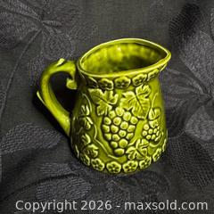 MaxSold Auction: Vintage Olive Green Ceramic Measuring Pitcher - 1/2 Cup 1960s Japan - St. Catharines (Ontario, Canada) SELLER MANAGED Reseller Online Auction - Winfield Court