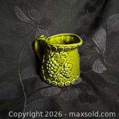 MaxSold Auction: Vintage Olive Green Ceramic Measuring Pitcher - 1/2 Cup 1960s Japan - St. Catharines (Ontario, Canada) SELLER MANAGED Reseller Online Auction - Winfield Court