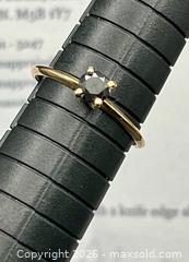 MaxSold Auction: 10K Gold Black Diamond Solitaire Ring, Certified - Oshawa (Ontario, Canada) SELLER MANAGED Downsizing Online Auction - Coyston Drive