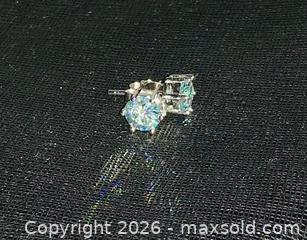 MaxSold Auction: 1CT Blue Moissanite Earrings, Marked 925, W/GRAs - Oshawa (Ontario, Canada) SELLER MANAGED Downsizing Online Auction - Coyston Drive