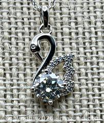 MaxSold Auction: 1CT Moissanite Swan Necklace, Marked 925, GRA - Oshawa (Ontario, Canada) SELLER MANAGED Downsizing Online Auction - Coyston Drive
