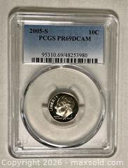 MaxSold Auction: 2005-S USA 10 Cent Coin, Graded - Oshawa (Ontario, Canada) SELLER MANAGED Downsizing Online Auction - Coyston Drive