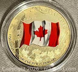 MaxSold Auction: 2015 Canadian $25 Fine Silver Coin, Encapsulated  - Oshawa (Ontario, Canada) SELLER MANAGED Downsizing Online Auction - Coyston Drive