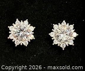 MaxSold Auction: 2CT White Moissanite Multi-Stone Earrings, Marked 925 - Oshawa (Ontario, Canada) SELLER MANAGED Downsizing Online Auction - Coyston Drive